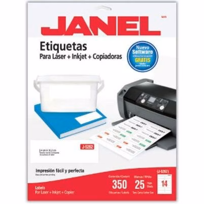 Etiquetas Autoadhesivas Janel 1085262101 Láser 350 Pieza(S) Blanco