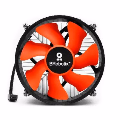Disipador Brobotix 136902 Core I3, I5-Lga 1150 2200 Rpm 7 Aspas Negro, Naranja