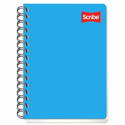 Cuaderno Scribe Clásico 1601 Estilo Frances Con Doble Espiral Y Liso 100 Hojas Pasta Blanda Color De La Pasta Azul Cielo