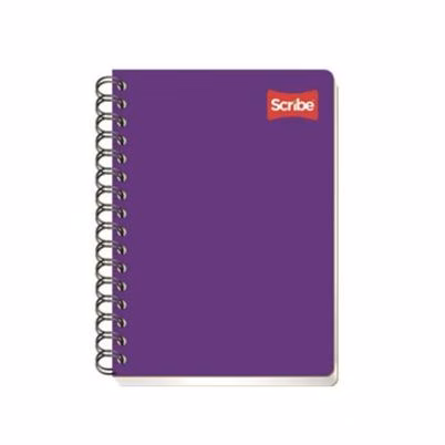 Cuaderno Scribe Clásico 1603 Estilo Frances Con Doble Espiral Estilo Doble Cuadro Grande 100 Hojas Pasta Semirrígida C7 Color De La Pasta Morada