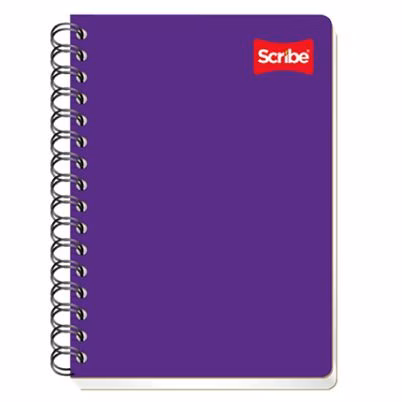 Cuaderno Scribe Clásico 1604 Estilo Frances Con Doble Espiral Y Doble Raya 100 Hojas Pasta Blanda Color De La Pasta Morada
