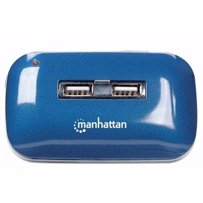 Manhattan Hub USB 2.0 de Alta Velocidad con 7 Puertos Type-A y Adaptador AC