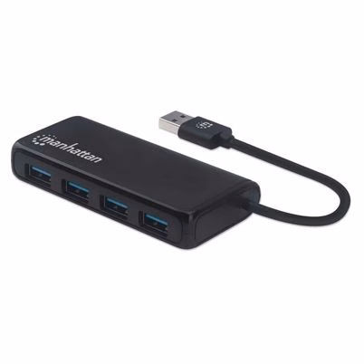 Manhattan Hub Usb 3.2 Gen 1 De 4 Puertos Usb-A