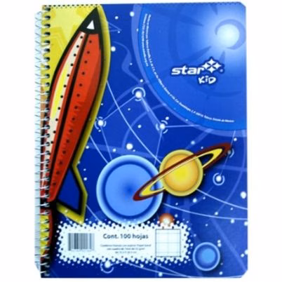 Cuaderno Estrella 184 Encuadernado Espiral Papel Cuadriculado 100 Hoja(S) Azul