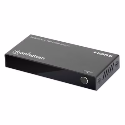 Interruptor de Video HDMI Manhattan 207942 - Conmutador 2 Entradas a 1 Salida 4K
