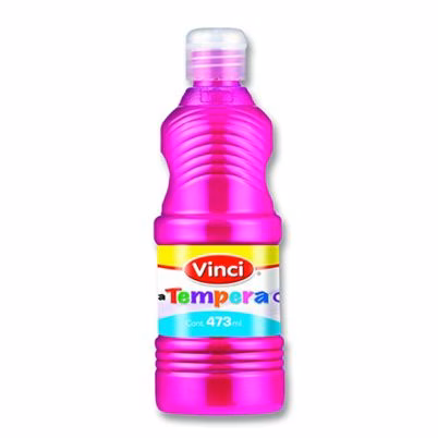 Pintura Lavable Vinci Tempera 473ml Color Magenta - No Tóxica para Papel y Madera