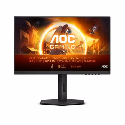 Monitor Aoc G4 24g4e (23.8") Tipo De Panel Ips Resolución De La Pantalla (1920x1080) Pixeles Tiempo De Respuesta 1ms Interfaz Hdmi, Displayport Full Hd Color Del Producto Negro