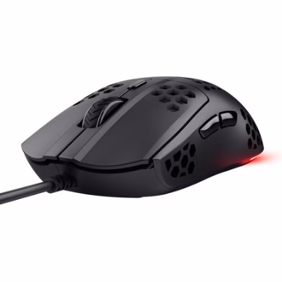 Mouse Gaming Trust Helox Gxt928 25306 Con Resolución De Movimiento De 6400 Dpi Y Botones Programables. Color Negro