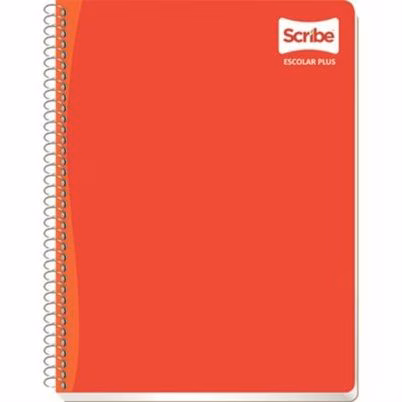 Cuaderno Scribe Escolar Plus 2533 Estilo Frances Con Doble Espiral Estilo Cuadrado Grande 200 Hojas Pasta Semirrígida C7 Color De La Pasta Rojo