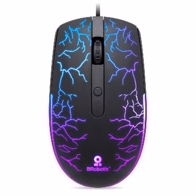 Mouse Brobotix 263946 Óptico 1600dpi Alámbrico, Usb-A Negro