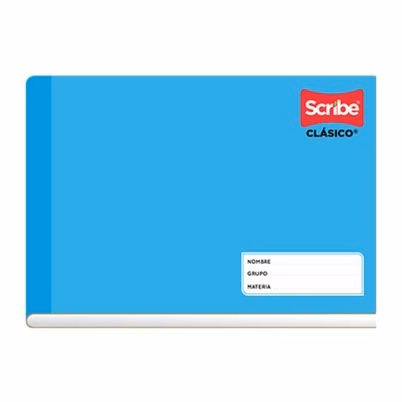 Cuaderno Scribe Clásico 4521 Estilo Italiano Cosido Tipo Raya 100 Hojas Pasta Semirrígida Color De La Pasta Azul