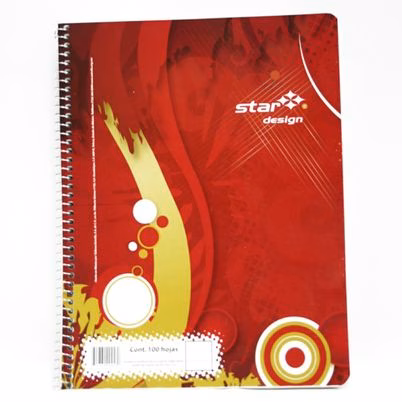 Cuaderno Estrella 458 Encuadernado Espiral Papel Rayado 100 Hoja(S) Rojo