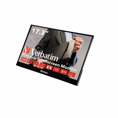 Monitor Verbatim 49593 (17.3") Panel Ips Resolución (1920x1080) Pixeles Tiempo De Respuesta 6ms Interfaz Hdmi Tipo De Hd Full Hd Color Negro