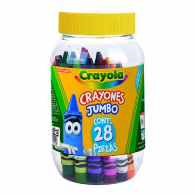 Crayones Crayola Jumbo 520328m009 Tamaño Grande No Tóxicos Paquete Con 28 Piezas Colores Variados