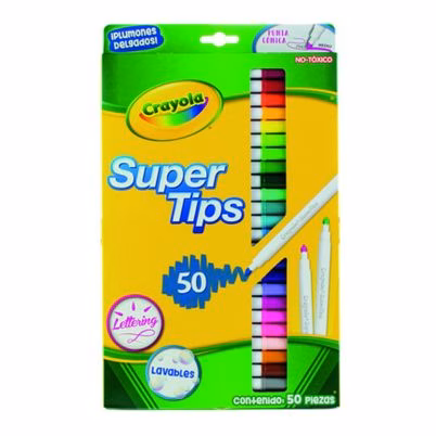 Plumones Crayola Supertips 585150m003 Punta Triangular Con 100 Piezas Lavables Material Del Plumón Plástico Colores Variados