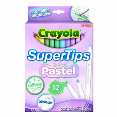 Plumones Crayola Jumbo Tips 587515m003 Punta Redonda Con 12 Piezas Colores Pastel