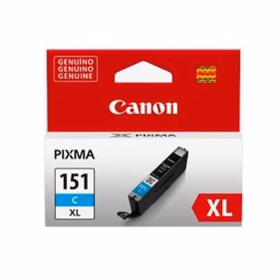 Cartucho de Tinta Canon CLI 151 XL en Color Cian con 11 ml de Volumen y 332 Páginas de Rendimiento