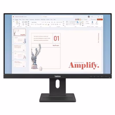 Monitor Lenovo Think Vision 64bamar1la (23.8") Panel Ips Resolución Maxima (1920x1080) Pixeles Tiempo De Respuesta 6 Ms Interfaz Hdmi, Displayport Full Hd Color Negro