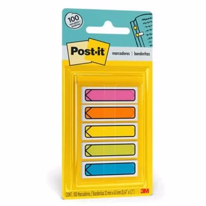 Banderitas Adhesivas 3m Post-It 684-Arr2 Longitud (12x4.3)Mm Rectangulares Estuche Con 20 Hoja(S) 5 Blocks(S) Color Neon