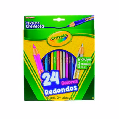 Lapices De Colores Crayola Wonder 684024m007 Punta Fina Textura Cremosa Paquete Con 24 Piezas Por Paquete Material Del Color Madera Colores Variados