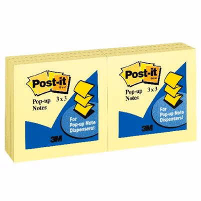Notas Adhesivas 3m Post It Pop-Up 70007038519 (3x3") Material De Las Hojas Papel Contenido Del Paquete 6 Bloques Color De Los Notas Amarillo