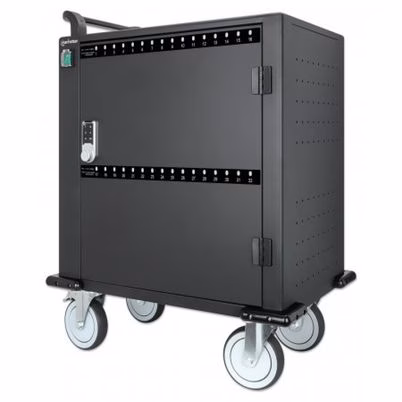 Manhattan 716000 Carrito Y Armario De Dispositivo Portátil Carro De Gestión Y Carga Para Dispositivos Portátiles Negro