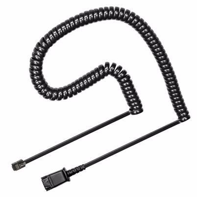 Cable Telefónico De Desconexión Rápida Poly U10p 784q5aa Genero Macho / Hembra Conectores Tipo Rj-11 / P-C Color Negro
