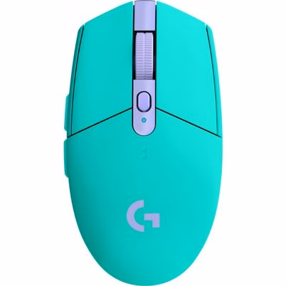 Mouse Gamer Logitech G G305 Inalámbrico con Sensor Óptico de 12000 DPI en Color Menta y Violeta par Color menta, Violeta