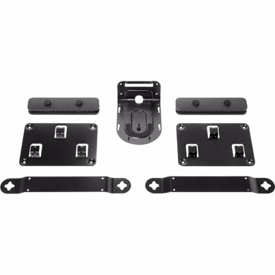 Kit De Montaje Logitech 939-001644 Contiene Soporte De Cámara Invertible, Soportes De Altavoz, Soportes Con Ventilación Compatible Con Rally. Rally Plus Color Negro