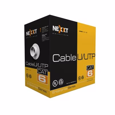 Bobina De Cable De Red Nexxt Solutions Ab356nxt01 Genero Macho / Macho Sin Conectores Categoría Cat6 U/Utp (Utp) Material Pvc Longitud Del Cable 305m Color Del Producto Gris