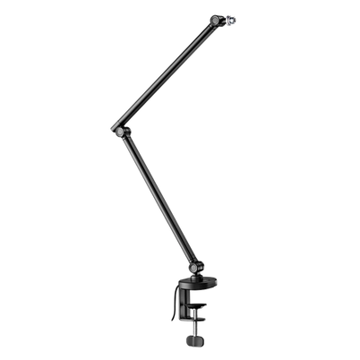 Soporte Acteck Para Microfono Enforce Zone Micro Bm400 / Inclinacion Y Giro Ajustable / 1 Kg / Led Rgb / Alcance 357 Mm / Fijacion C-Clamp / Advanced Series / Negro / Ac-939706