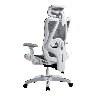 Silla Acteck Floe Plus Ec727 / Ergonomica / Inclinacion 135 Grados / Cabecera Ajustable / Piston Clase 3 / Max 120 Kg / Reposa Brazos 3d / Malla Transpirable / Blanco / Ac-940290