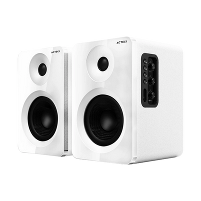 Bocina Acteck Dynamic Exact R Bs700 Ac-940825 Potencia De Salida Rms 50w Subwoofer 85 Db Conectividad Inalámbrica Bluetooth 5.3 Material Mdf, Plástico Color Blanco