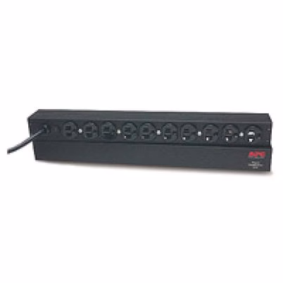 Unidad De Distribución De Energía Pdu Apc Basic Rack 1.8kva 10 Conectores Ac Nema 5-15p/Nema 5-15r Negro