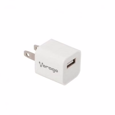 Cargador de Pared Vorago AU-105/B Blanco con Puerto USB 2.0, 5V y Protección Contra Sobrecorriente