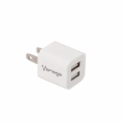 Cargador De Dispositivos Móviles Vorago Au-106 Universal 5v 2 Puertos Usb 2.0 Blanco