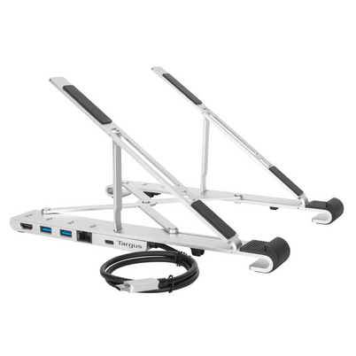 Soporte Para Portatil Con Base Integrada Targus Awu100005gl-50 Alámbrica Ethernet: Usb 3.2 Hdmi, Usb A Transferencia 5 Gbps Aluminio