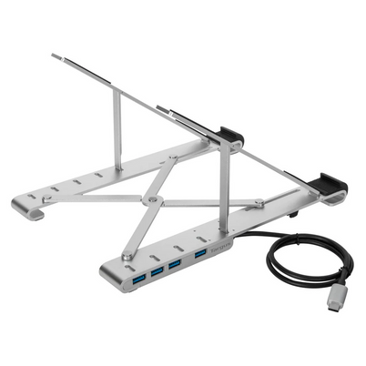 Soporte Para Portatil Con Base Integrada Targus Awu100205gl-91 Alámbrica Ethernet: Usb 3.2 Hdmi, Usb A Transferencia 5 Gbps Aluminio Plata