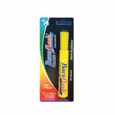 Marcador Resaltador Baco Mtx-07 Punta De Cincel Flourescente Amarillo 12 Pieza(S)