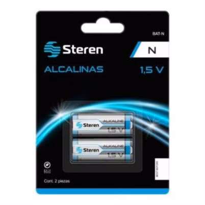 Baterías Alcalinas Domésticas Steren BAT-N 1.5V - Pack 2 Piezas 250mAh