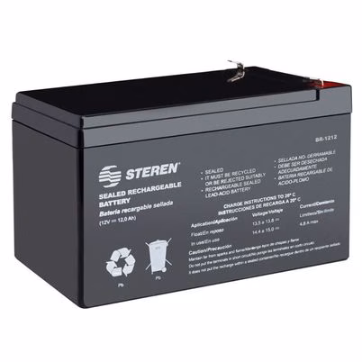Batería De Respaldo Steren Br-1212 12v 12 Ah Vrla Ácido-Plomo Negro