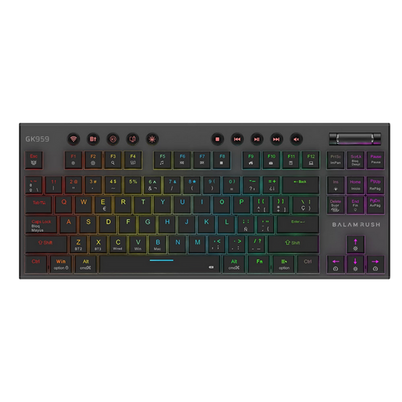 Teclado Gamer Mecánico Balam Rush Factor Dominate Expert GK959 en Color Negro con Bluetooth 5.0 y Retroiluminación RGB