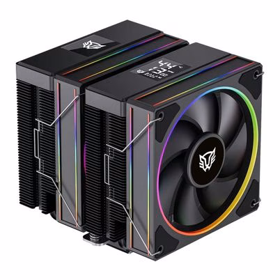 Disipador de Aire Balam Rush Heliux Pro Hex75 en Color Negro con 6 Tubos de Cobre y Ventilador de 120mm a 2200RPM