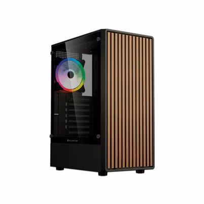 Gabinete Gamer Balam Rush Dragonfly Wood GM580 con Panel Cristal Templado y 3 Ventiladores Frontales