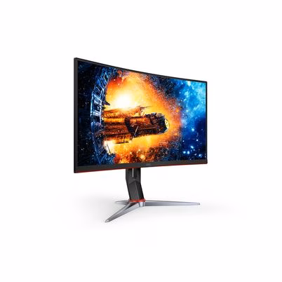 Monitor Gamer AOC C24G2 de 23.6 Pulgadas en Color Negro, Panel VA Curvo con 165Hz y Tiempo de Respuesta de 1ms