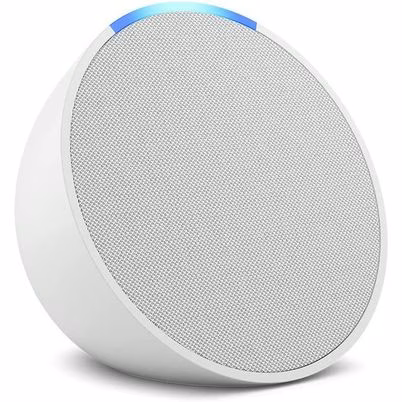 Asistente De Voz Amazon Echo Pop C2h4r9 Consumo Energético De 15w Conectividad Inalámbrica Bluetooth, Wifi Asistente Virtual Amazon Alexa Color Blanco