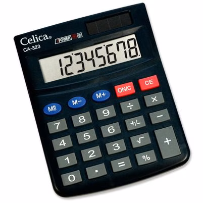 Calculadora Celica Ca-323 Básica 8 Dígitos 1 Línea Negro