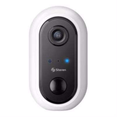 Cámara De Seguridad Ip Fija Steren Cctv-240 2mp Resolución (1920x1080) Lente 2.8 Mm Iluminación Batería Interna 500 Mah Plástico Color Blanco, Negro