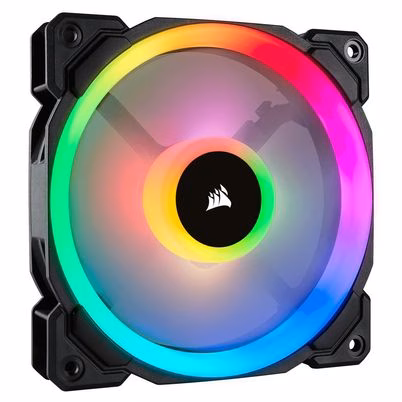 Ventilador Corsair Ll120 Rgb Co-9050071-Ww Nivel De Ruido 36.9db Fujo De Aire 43.25 Cfm Rotación 1500 Rpm Iluminación Led Material Aluminio, Cobre Color Del Producto Negro