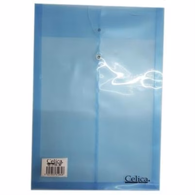 Sobre Porta Documentos Celica Co-F119-Be Tamaño Oficio Vertical Con Hilo Plástico Color Azul Transparente Paquete Con 12 Pieza(S)